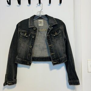 Cropped Dk Wash Denim Jacket